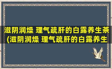 滋阴润燥 理气疏肝的白露养生茶(滋阴润燥 理气疏肝的白露养生茶：带你领略自然的香气和甘甜)